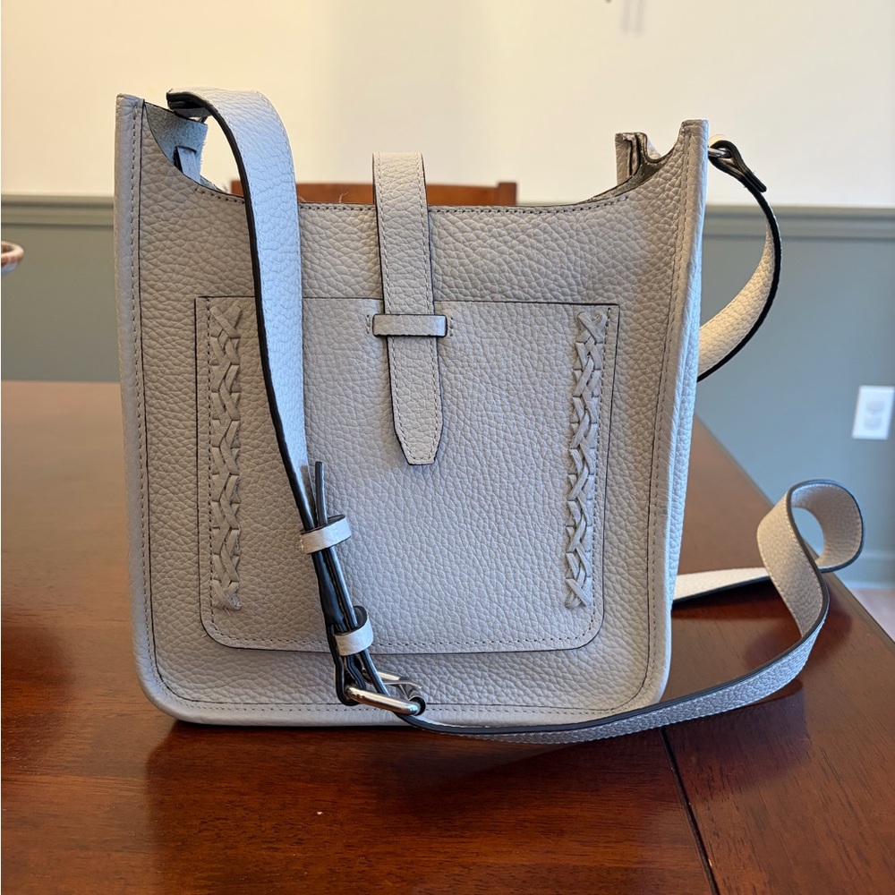 Rebecca Minkoff Light Gray Leather Crossbody Bag
